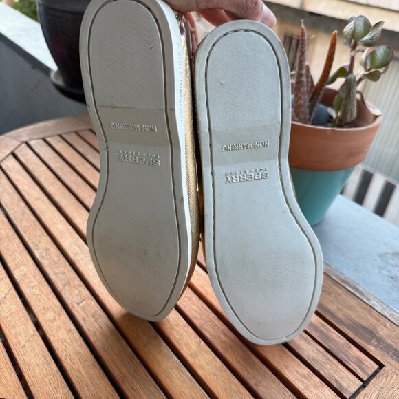 Sperry Womens Gold Boat Shoes Size 8 - Picture 7 of 8